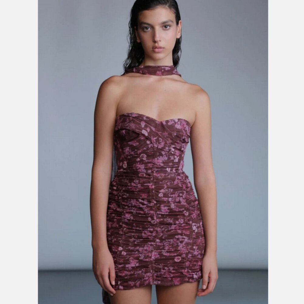 Sabina Musayev Ayla Strapless Mini Dress Anthropologie L NWT 395$